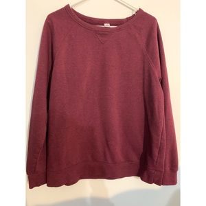 Maroon solid crew neck